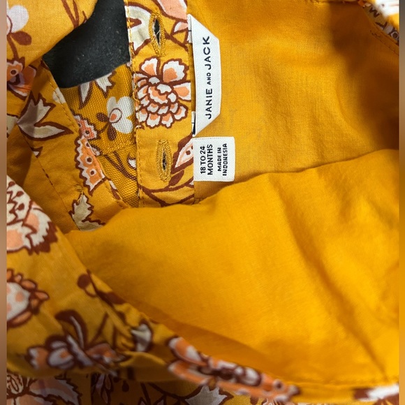 EUC, Janie & Jack set, sunflower floral paisley top/short - Picture 7 of 7